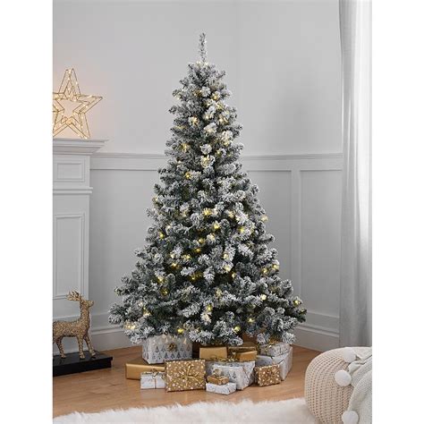 6ft Pre Lit Snowy Christmas Tree Christmas George At Asda