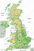 Cartina fisica Regno Unito — Vettoriali Stock © delpieroo #63375491