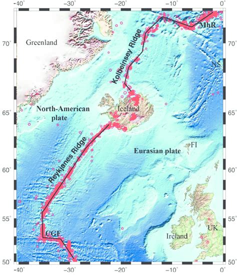 Plate Boundaries Of North American And Eurasian Plates In The
