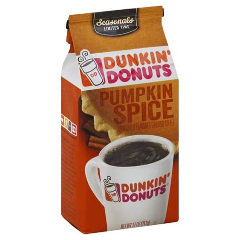 Dunkin Donuts Pumpkin Spice Flavored Coffee 11 Ounce
