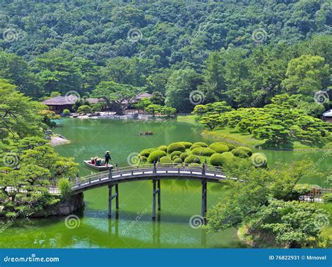Ritsurin Garden In Takamatsu Japan Stock Image Image Of Kagawa