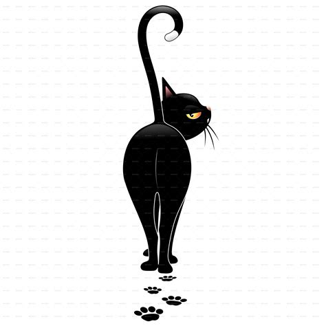 38 Cute Cat Cartoon Images Black And White