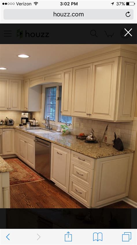 When you match them to each other, you will catch a beautiful harmony in your kitchen. Cabinetry: KraftMaid Rutherford - Canvas w/ Cocoa Glaze on ...