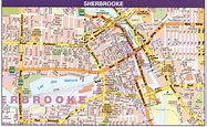 Map Sherbrooke, Quebec Canada.Sherbrooke city map with highways free ...