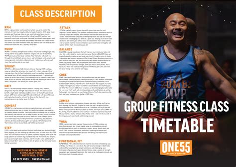 One55 Group Fitness Timetable By Westhq Issuu