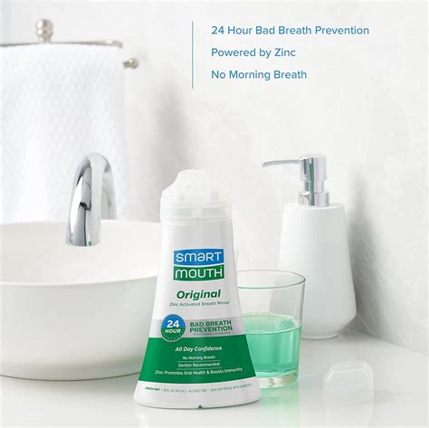 smartmouth original activated mouthwash for bad breath lasts 24 hours fresh mint 16 fl oz 3 pack