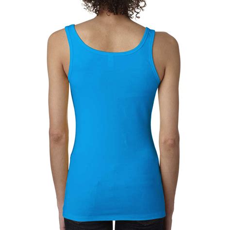 Next Level Womens Turquoise Jersey Tank Top