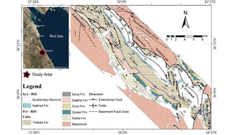 Geological Map Of Jebel Duwi Range Download Scientific Diagram