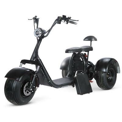 SoverSky Electric Fat Tire 3 Wheel Scooter 2000w Adult Moped Trike 20Ah