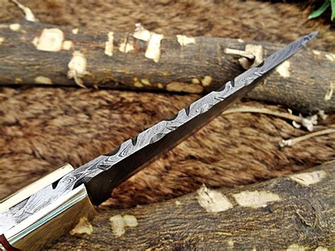 95 Damascus Steel Full Tang Blade Skinning Knife Available In 2 Wood