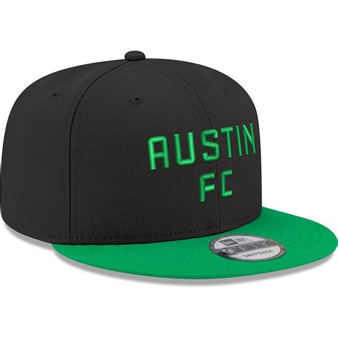 New Era Mens Austin Fc Gcp Black Isl Green 9fifty Cap Academy