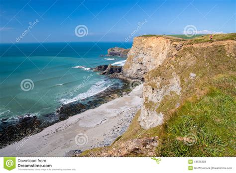 Bassetts Cove North Cliffs Cornwall Stock Image Image Of Photograph