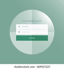 Login Interface Email Password Flat Design Stock Vector Royalty Free