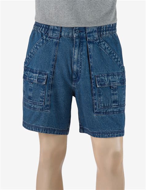 Sun River Elastic Waist Denim Cargo Shorts Stage Stores