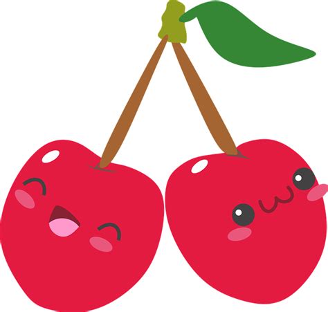 Cherry Clipart Kawaii Cute Cherries Free Transparent