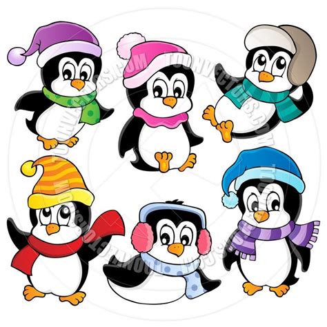 Cartoon Cute Penguins Cute Penguins Penguin Wall Penguins