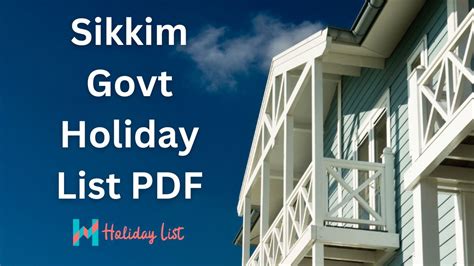 Sikkim Government Public School Bank Holiday List Holiday List India