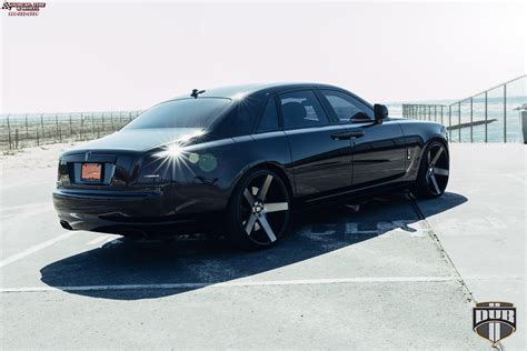 Rolls Royce Ghost Dub Baller S116 Black And Machined With Dark Tint 24 X 10