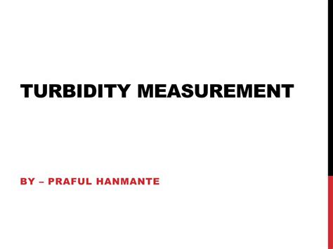 PDF Turbidity Measurement DOKUMEN TIPS