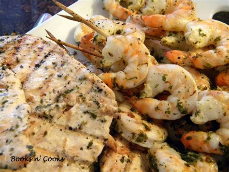 Herb Grilled Chicken And Shrimp Books N Cooks