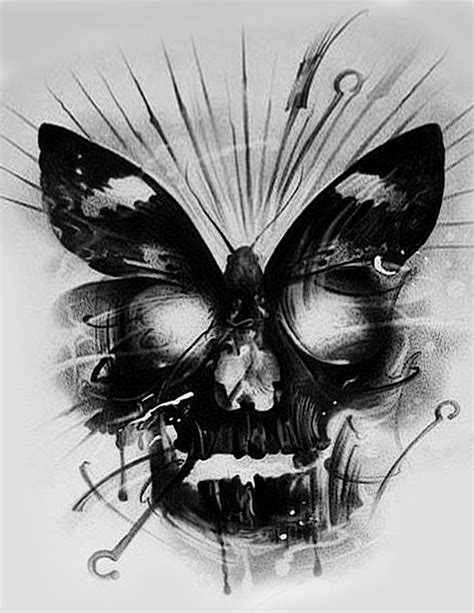 Image Result For Skull Butterfly Drawing Skull Butterfly Tattoo Tatto