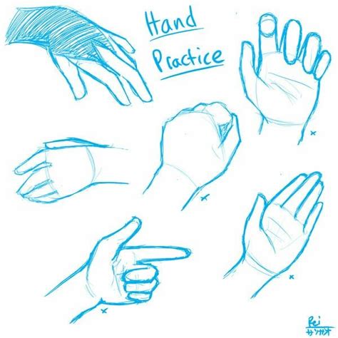 Hand Practice Hand Pose Anime Poses Cool Drawings