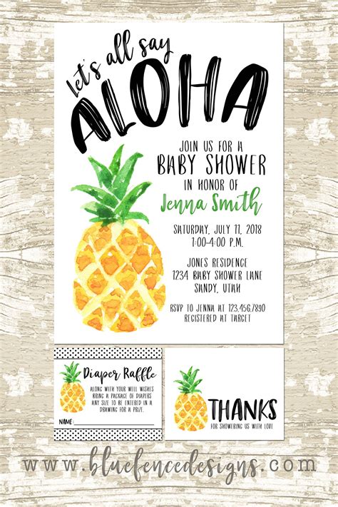 This Pineapple Baby Shower Invitation Is The Perfect First Impression