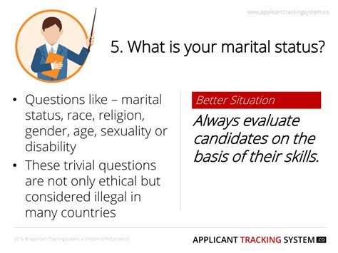 Marital status and relationship vocabulary. PPT - 5 Questions Recruiters Should Not Ask The Candidates ...