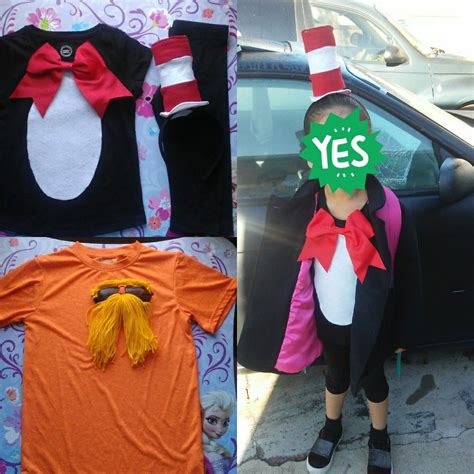 Diy Cat In The Hat Costume And Lorax Made Out Of Felt Material Diy