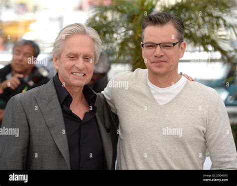 michael douglas and matt damon at the photocall for behind the candelabra part of the 66th