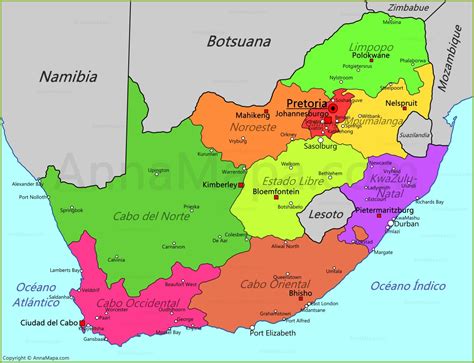 Mapa De Sudáfrica