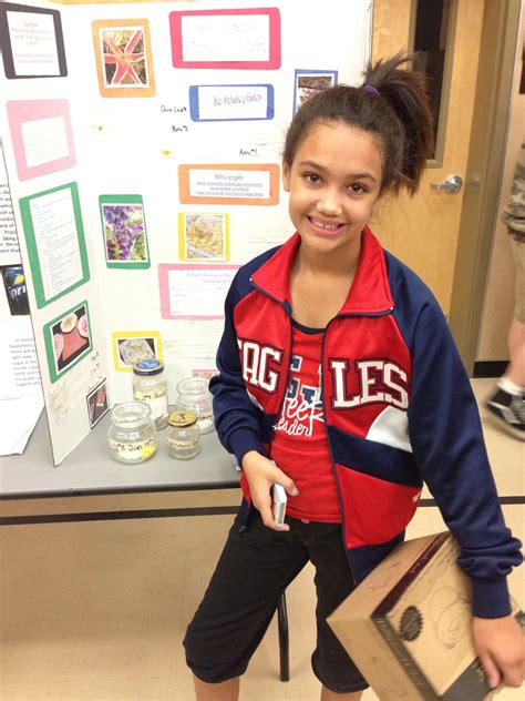 Delaney With Her School Science Fair Project Science Fair Science Fair Projects Fair Projects