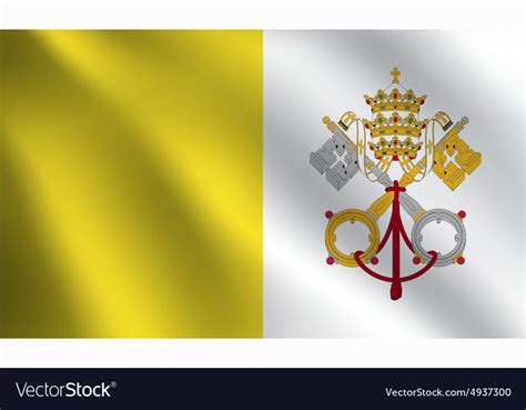 Vatican City Holy See Flag Royalty Free Vector Image