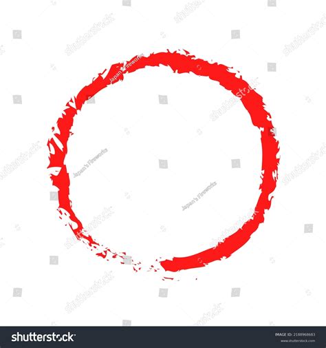 Red Circle Pen Drawing Highlight Hand Stock Illustration 2188968683