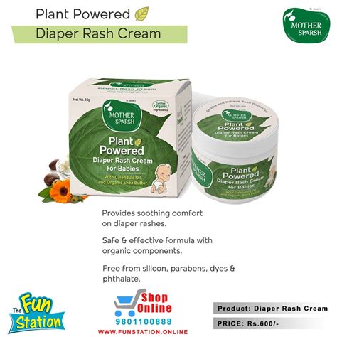 Plant Powered Diaper Rash Cream For Babies Funstation