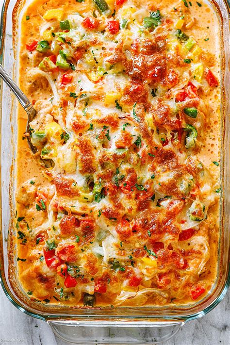 Creamy Baked Fajita Chicken Casserole Recipe Baked Chicken Casserole