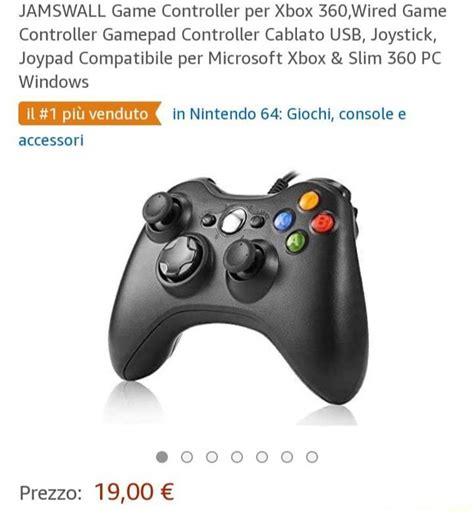 Jamswall Game Controller Per Xbox 360wired Game Controller Gamepad