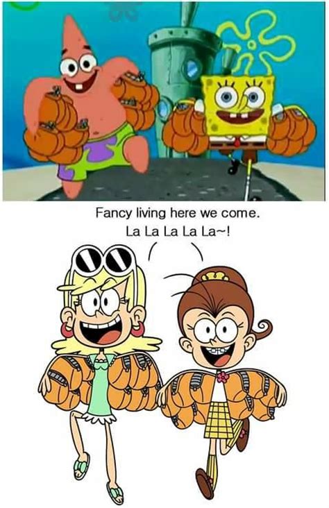 Leni And Luan As Patrick Star And Spongebob Squarepants From Spongebob