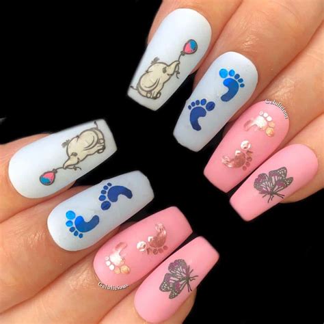 Gender Reveal Party Nails Ideas