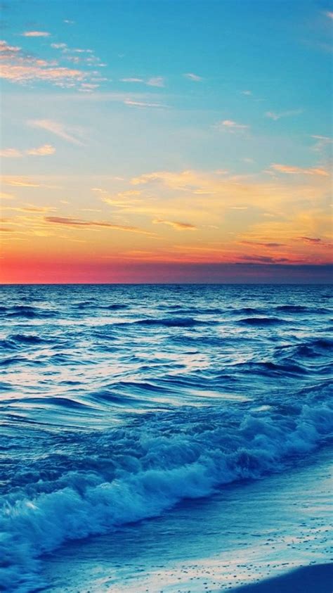 Stunning Ocean Sunset Iphone 6 Wallpaper 35977 Beach