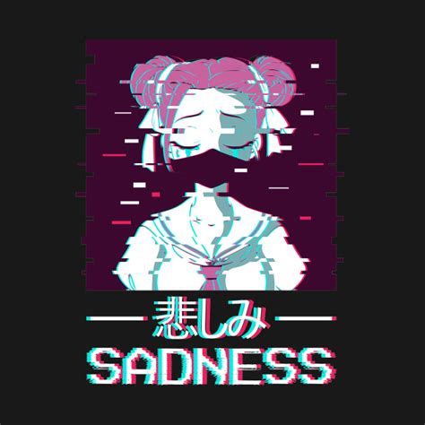 Sadness Geisha Vaporwave Anime Aesthetic T Sadness T Shirt