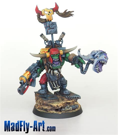 Ork Warboss With Attack Squig Madfly Art Miniature Painting Studio