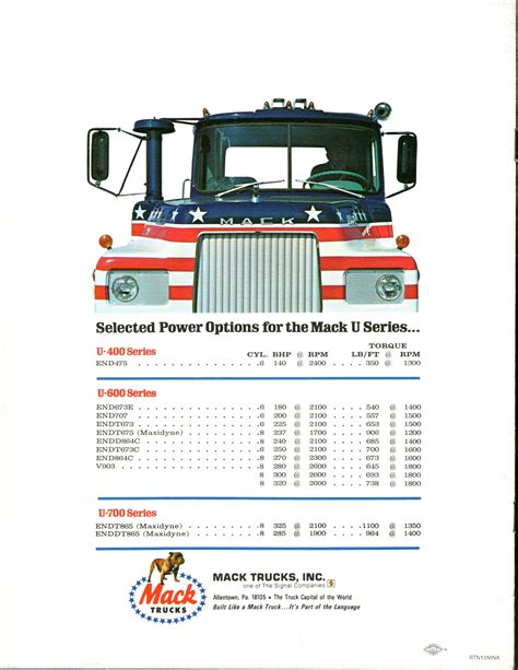 Mack U Series Brochure