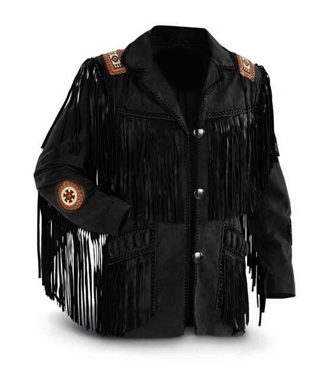 Mens Native American Buckskin Black Buffalo Suede Leather Western