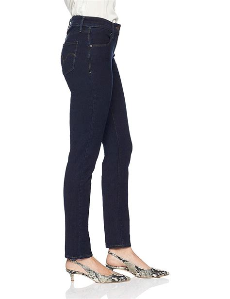 Levis Womens Classic Mid Rise Skinny Jeans Deep Indigo Blue 30 Us