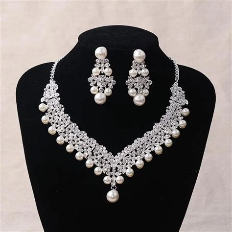Pearl Wedding Bridal Jewelry Set Uniqistic Com