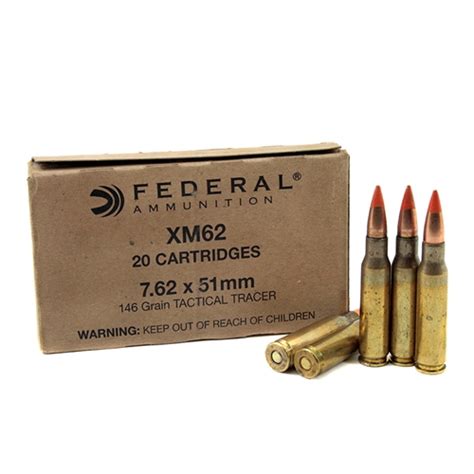 Federal Lake City 762x51mm M62 Nato Tactical Tracer 146 Grain Fmj