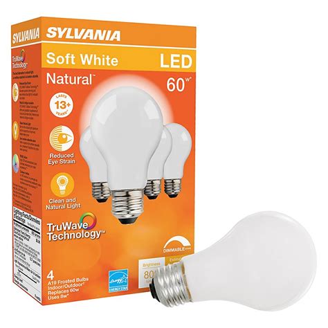 Sylvania Truwave Led 60 Watt A19 Frosted Soft White Bulbs Shop Light