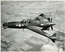 Curtiss-Wright XP-55 Ascender fighter plane in flight, United States ...