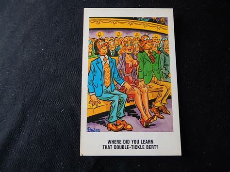 Vintage Pedro Seaside Postcard Big Boobs Double Tickle No258 Circa 60 70s Ebay